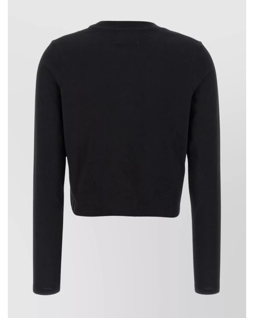 Loulou de Saison Blue Cotton Cropped Long-Sleeve T-Shirt