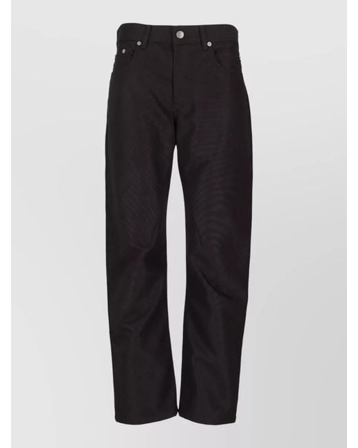 Rick Owens Black Detroit Cut Straight-Leg Trousers