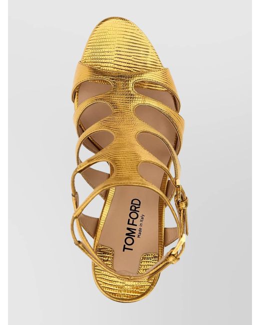 Tom Ford Metallic Leather Paradis Sandals