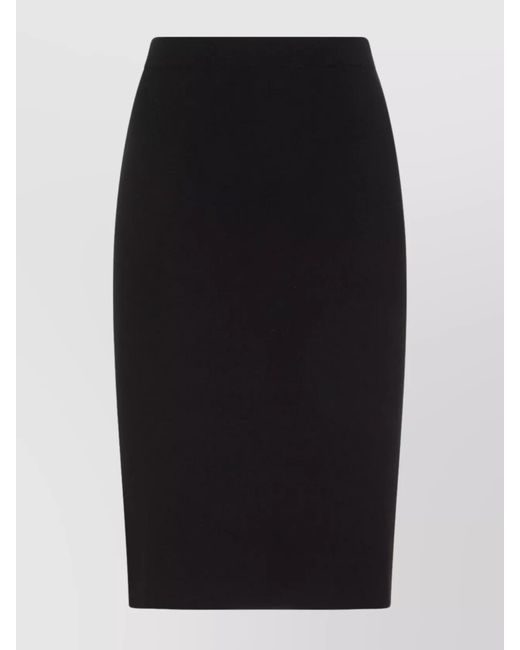 Saint Laurent Black Knitted Pencil Skirt