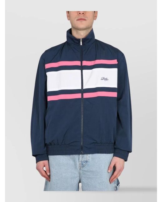 Drole de Monsieur Blue High Neck Sport Jacket for men