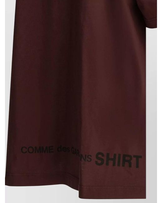 Comme des Garçons Red Reversed Logo Print T-Shirt for men