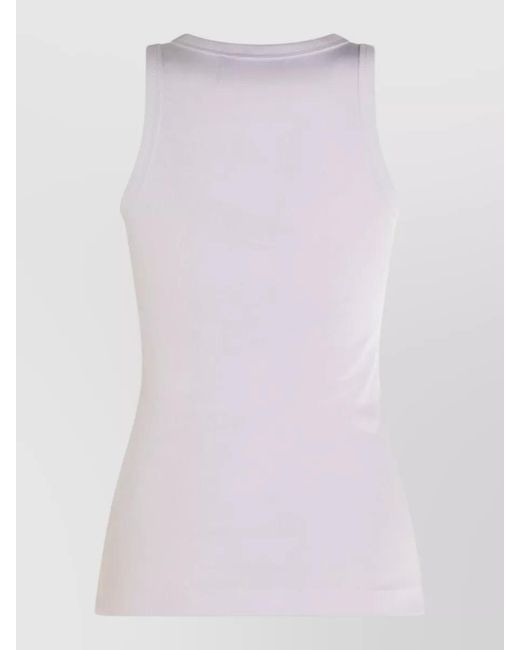 Fiorucci Pink Ribbed Sleeveless Knit Top Modern Cut