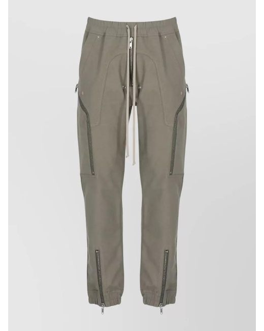 Rick Owens Gray Trousers Tapered Leg Casual Style for men