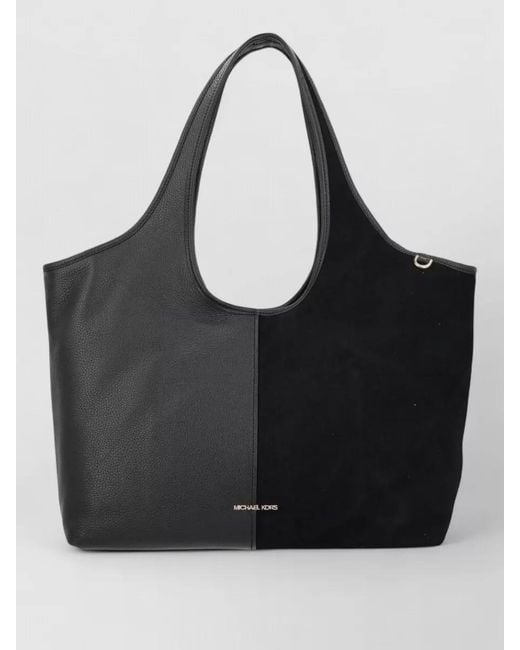 Michael Kors Black Signature Tote Bag Two Tone Design Handles