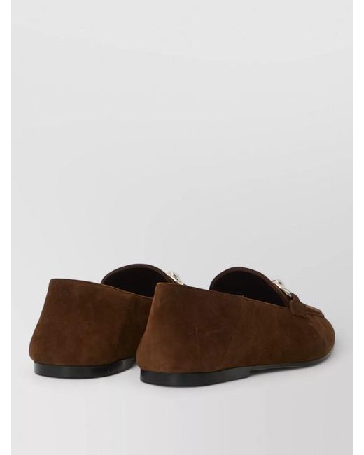 Gucci Brown Jordaan Suede Loafers Foldable Back