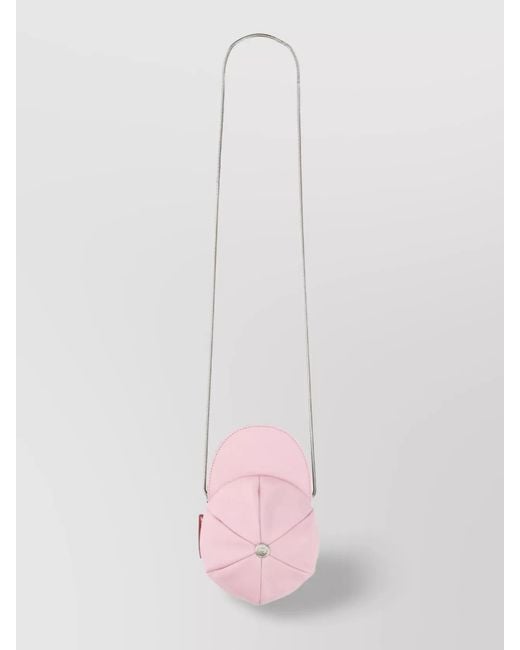 Moschino Pink Leather Mini Crossbody Bag