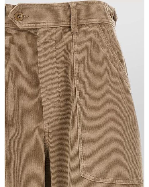 Cellar Door Natural Paola Pants Corduroy Belt Loops Pockets