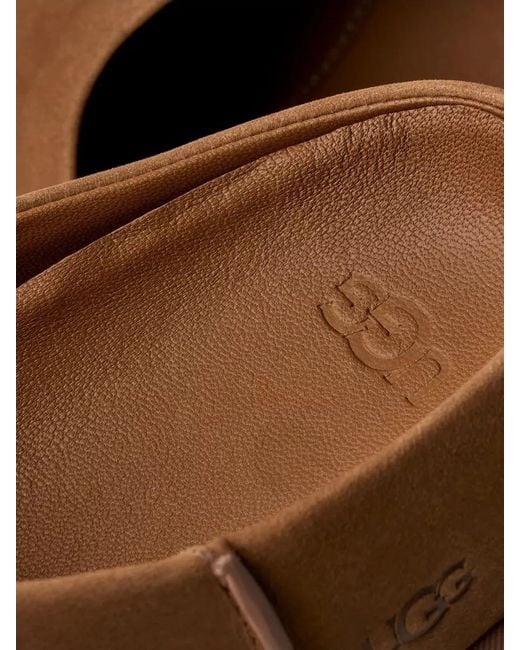 Ugg Brown Clog Slippers Round Toe Rubber Sole