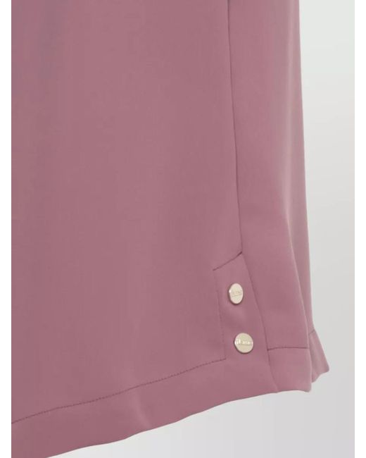 Herno Pink V Neck Sleeveless Top Side Buttons