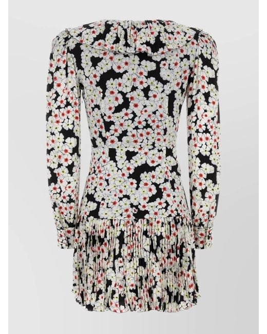 Alessandra Rich Multicolor Silk Printed Regular-Fit Mini Dress