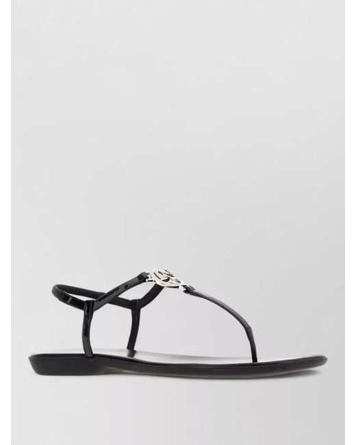 Gucci Multicolor Leather Sandals Flat Sole Open Toe