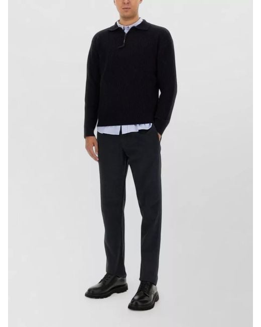 Aspesi Blue Wool T-Shirt for men