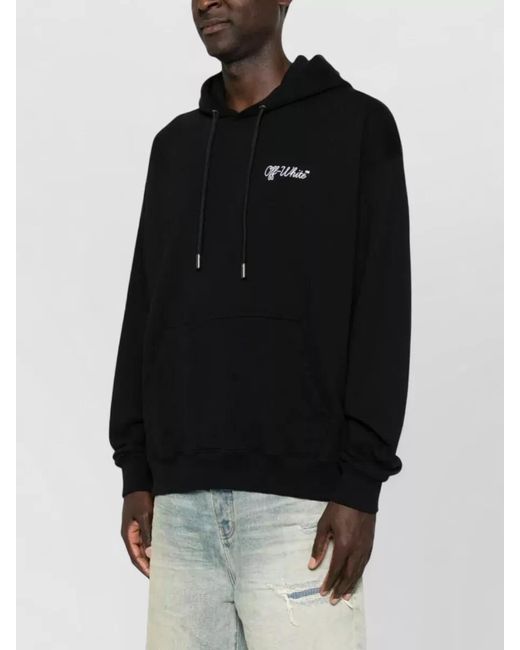Off-White c/o Virgil Abloh Black Logo Detail Skate Hooded Sweatshirt for men