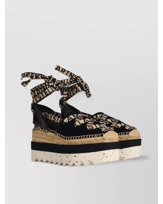 Stella McCartney Multicolor 'Gaia' Espadrille Style Platform Sandals