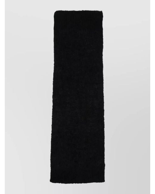 Blumarine Black Mohair Fitted Skirt
