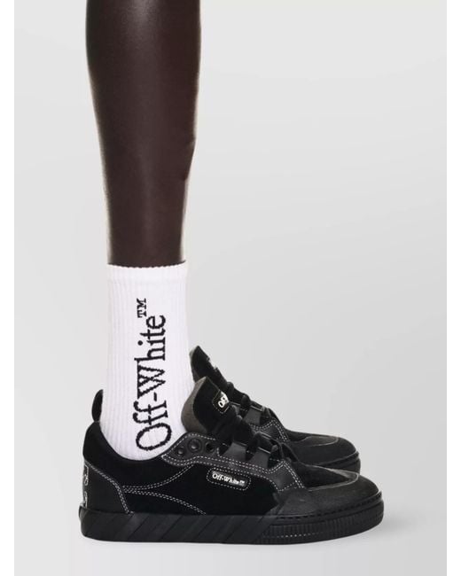 Off-White c/o Virgil Abloh Black Leather Low-Top Sneakers for men
