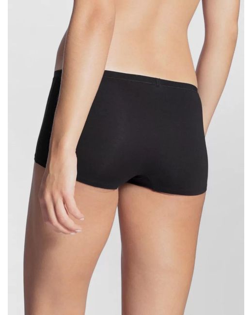 Calida Black Seamless Mid Rise Underwear Elastic Waistband