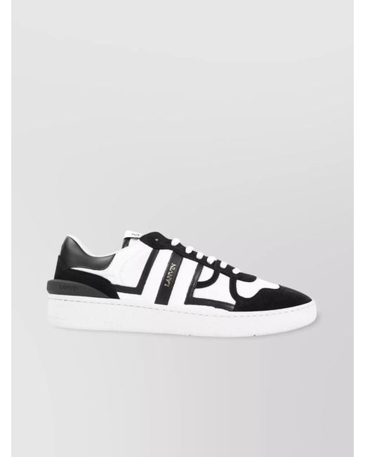Lanvin Metallic Leather Clay Low-Top Sneakers