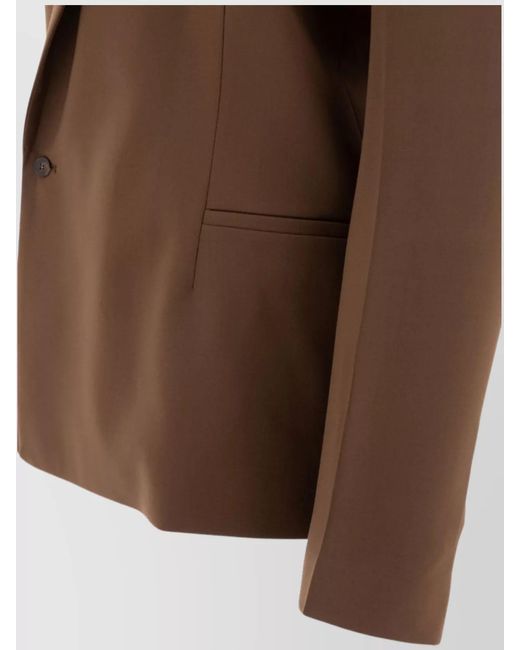 Loulou de Saison Brown Asymmetric Wool Blazer