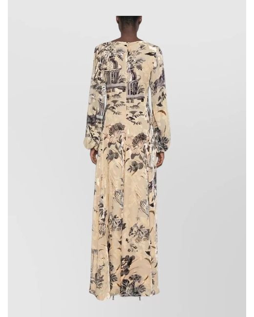 Etro Natural Silk Maxi Dress