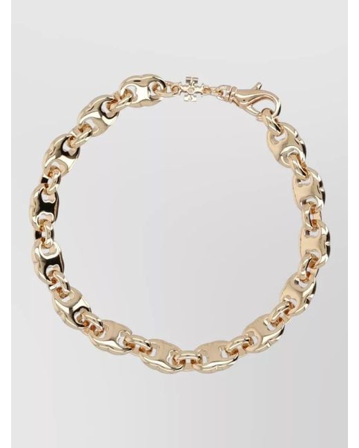 Tory Burch Natural Gemini Link Chain Bracelet Polished Finish