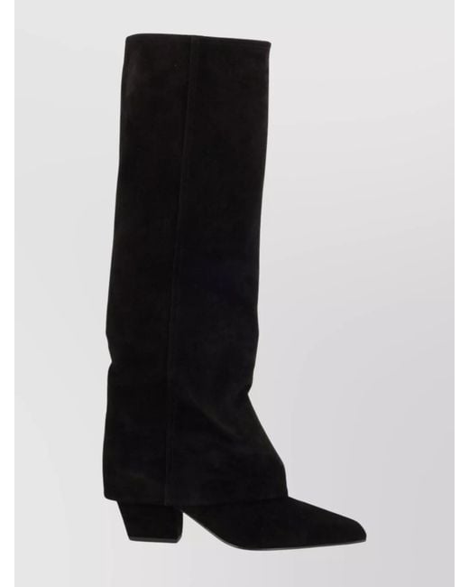 Paris Texas Black Leather Jane 60 Knee-High Boots