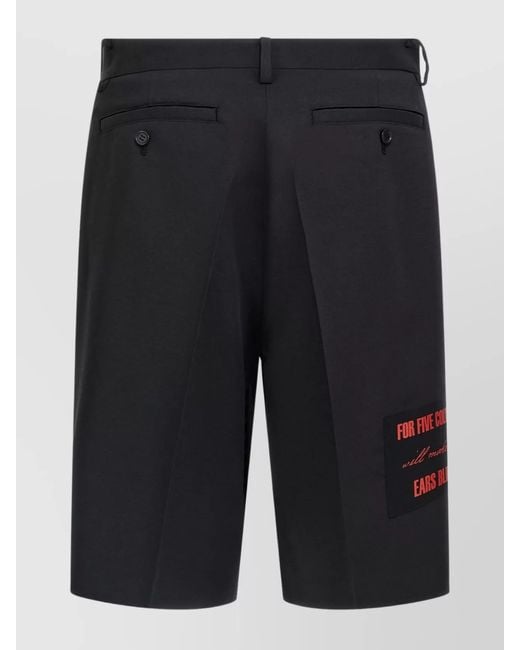 Undercover Blue Patch Tailored Bermuda Shorts for men