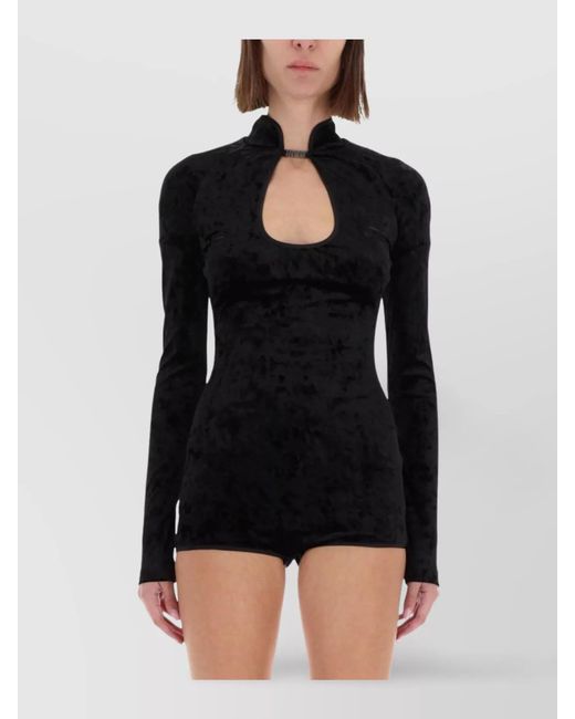 Versace Jeans Couture Black Velvet Blouse