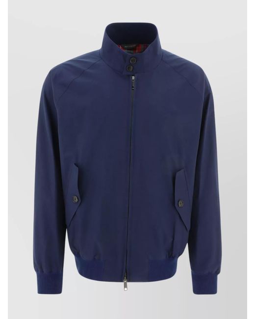 Baracuta Blue Collar Buttoned Jackets Side Pockets for men