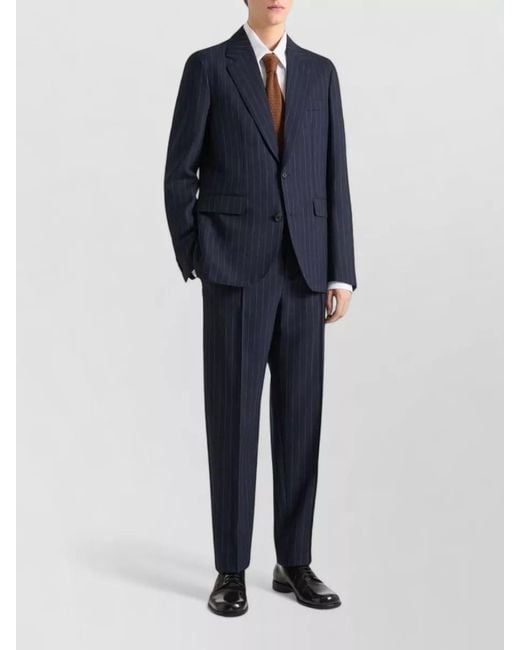 Givenchy Blue Wool Suit Jacket for men