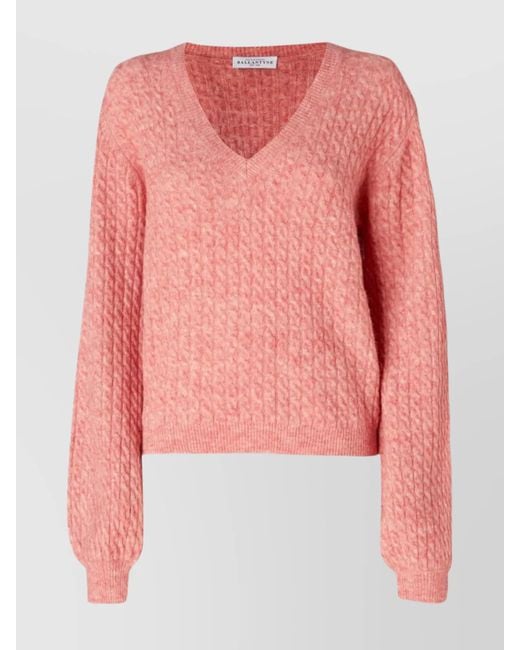 Ballantyne Pink Wool Jumper