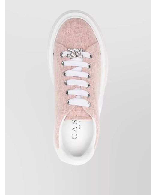 Casadei Pink Nexus Low-Top Sneakers