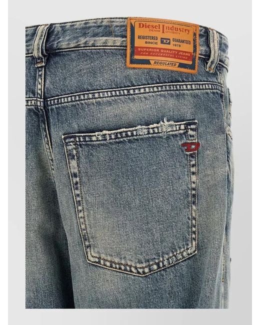 DIESEL Blue 2024 D Macs Jeans Straight Leg for men