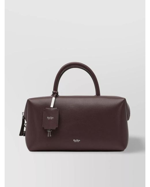 Max Mara Brown Cross-Body Bag With Detachable Strap And Top Handle