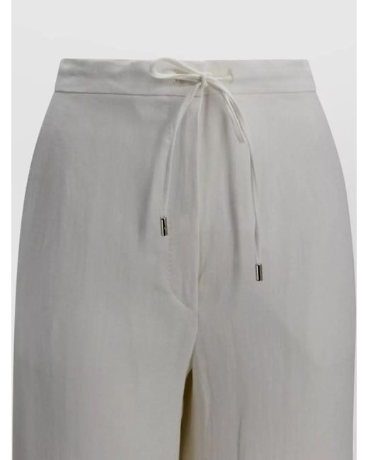 Max Mara Gray Pelota Linen Trouser Studio
