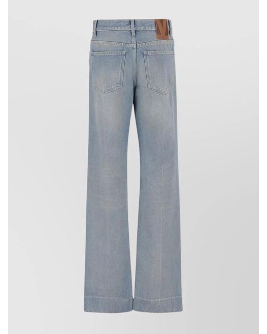 Valentino Blue Denim Straight-Leg Trousers