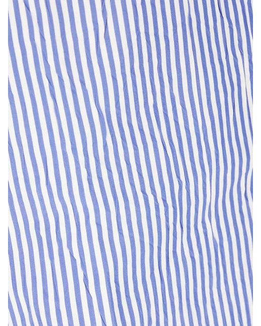 Willy Chavarria Blue Printed Cotton Blend Bermuda Shorts for men