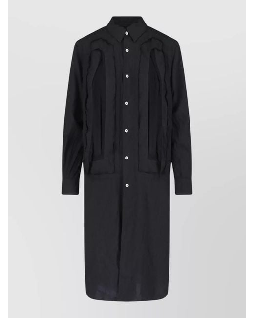 Comme des Garçons Black Panel Detail Dress Long Sleeves Midi
