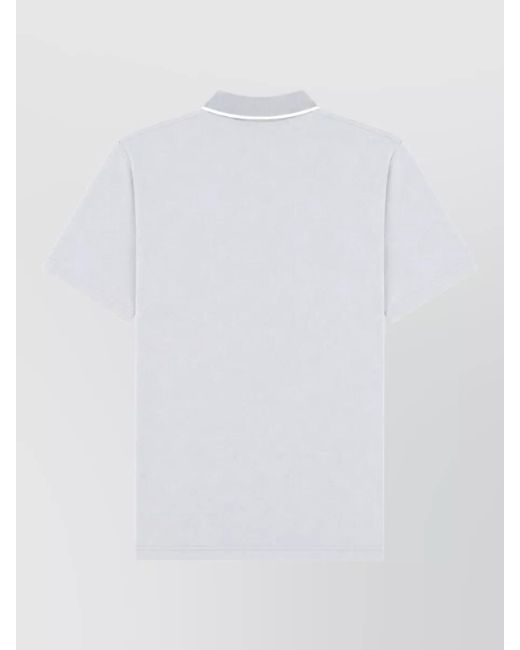 Boss White Short Sleeve Polo Collar Cotton Jersey for men