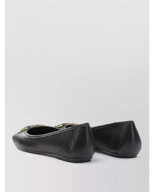 Pinko Black Leather Loafers