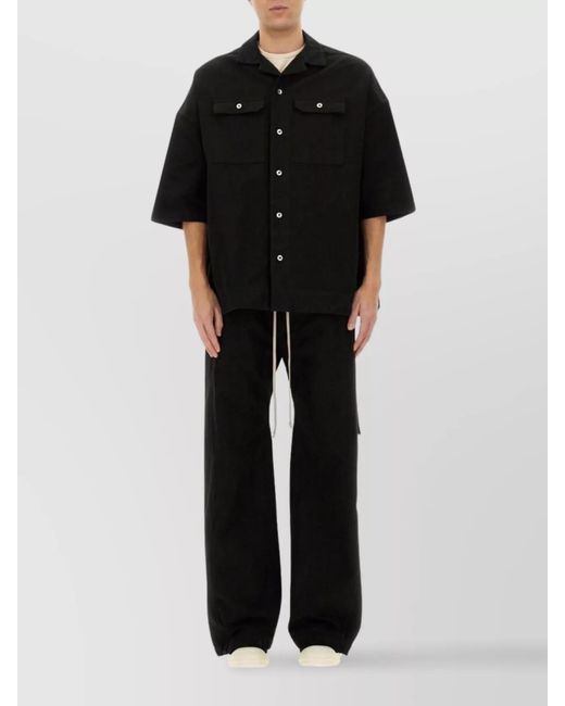 Rick Owens Black Cotton Magnum Tommy Shirt for men