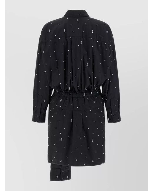 GIUSEPPE DI MORABITO Blue Cotton Double Shirt Mini Dress