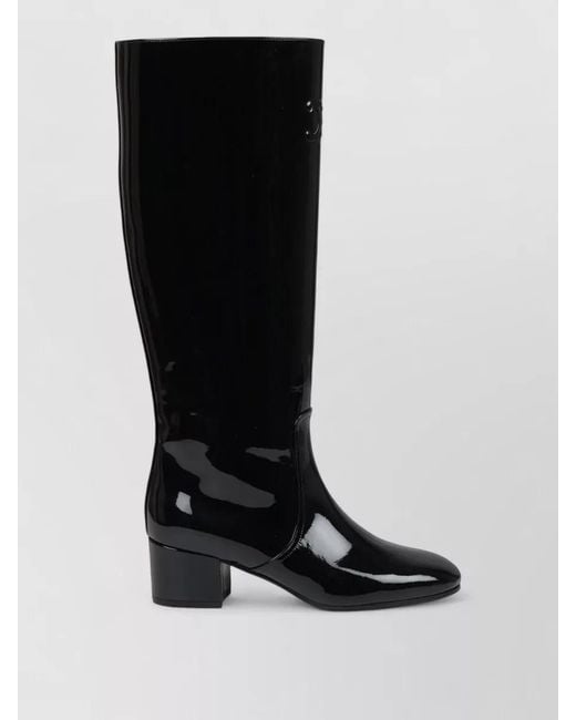 Céline Black Leather High Boots