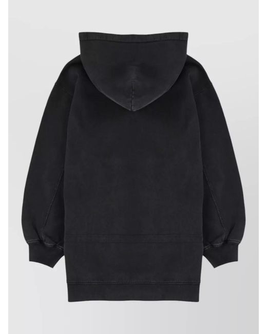 Alexander Wang Black Cotton Hooded Mini Dress