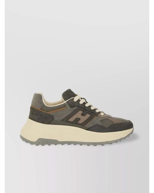 Hogan Multicolor Sneakers Rubber Sole Suede Panels