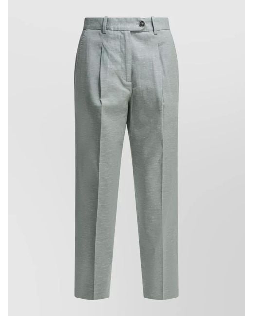Circolo 1901 Gray Tailored Trousers Belt Loops And Pockets