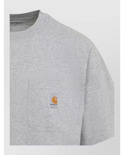 Carhartt Gray Cotton Short-Sleeve T-Shirt for men