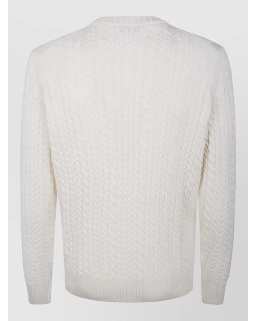 Filippo De Laurentis White Crew Neck Jumper for men