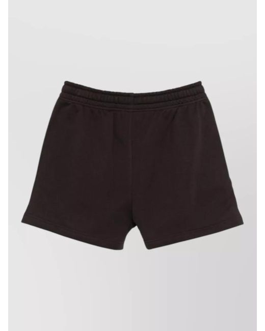 Maison Kitsuné Black Organic Cotton Knee-Length Shorts